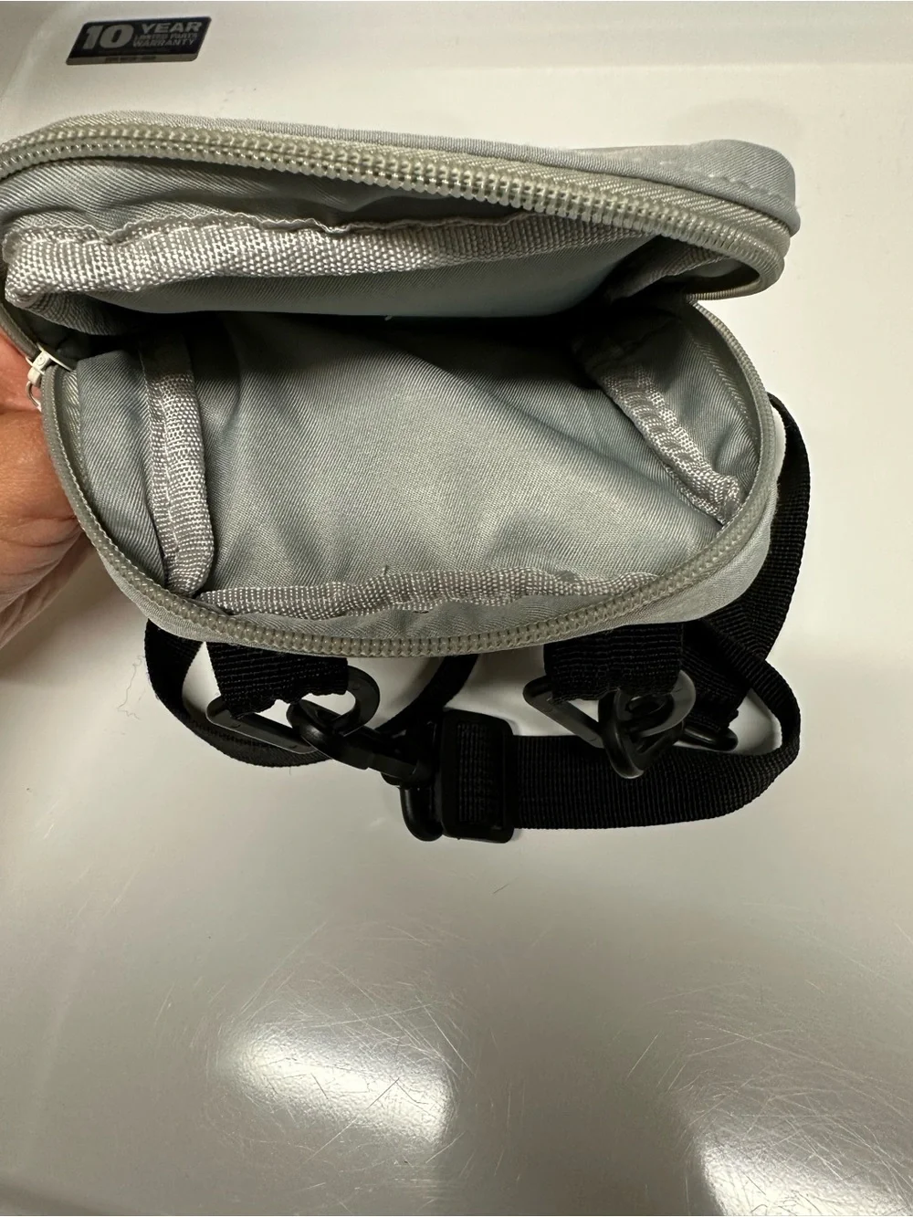 Nintendo Game Boy Style Crossbody Bag in Gray with Pink Accents